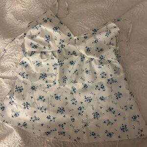 SHEIN Blue Floral Camisole Top